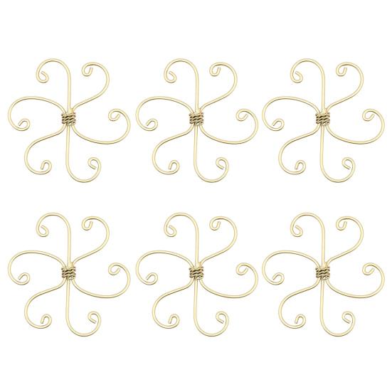 6 Pcs Plant Stem Holders Metal Monstera Plant Support Universal Bamboo Clamp Set
