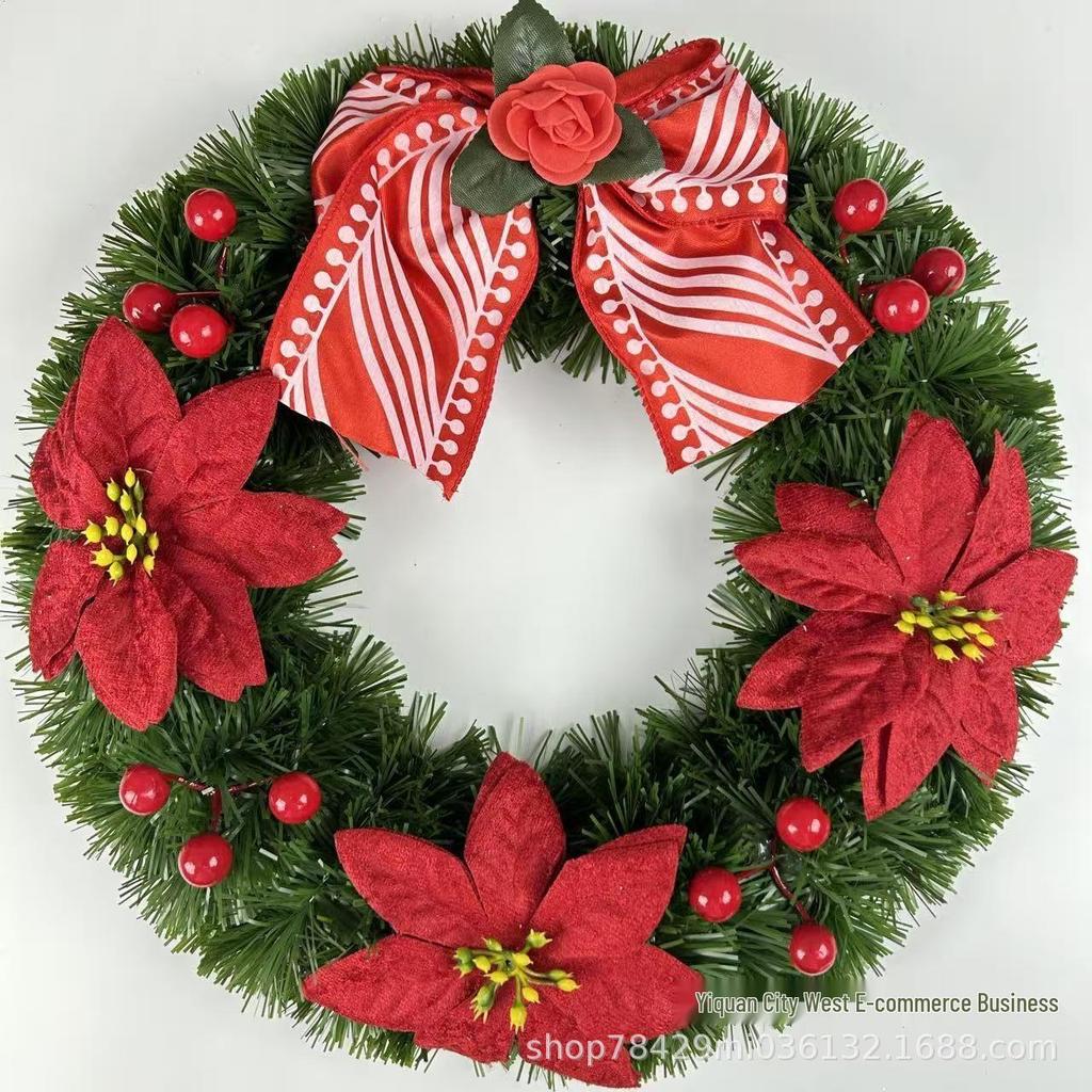 30cm Christmas Wreath with Artificial Flowers for Doors and Windows