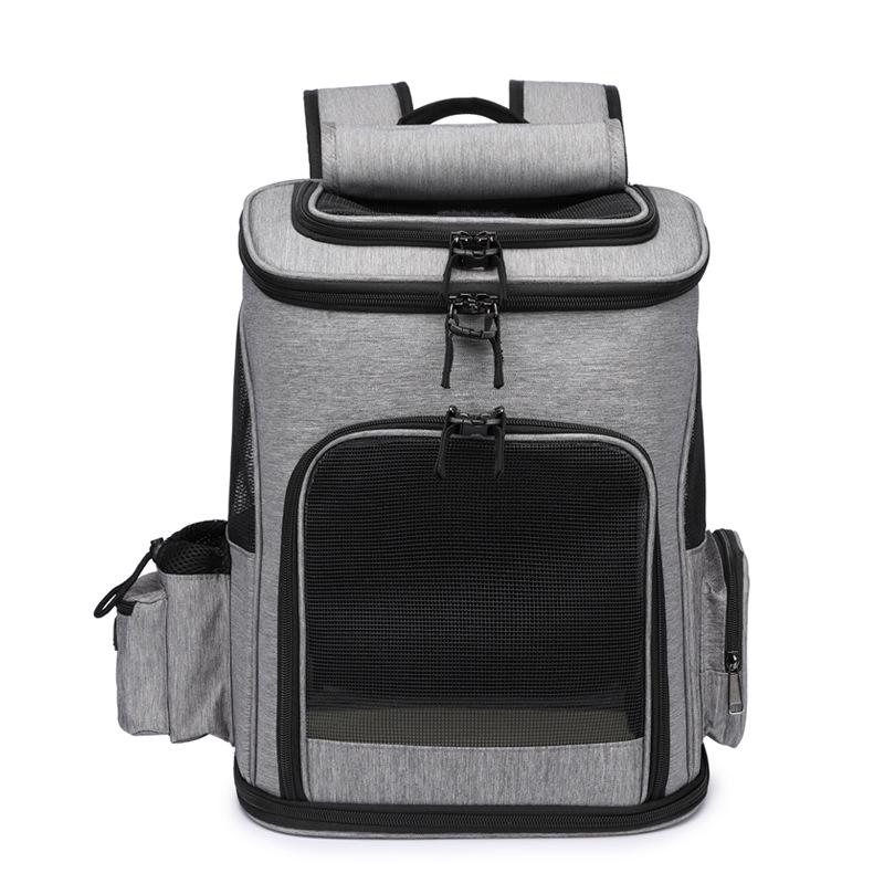 Expandable, Breathable Outdoor Pet Backpack for Cats - Portable and Foldable with Extra Capacity for Outings.