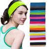 7pcs/lot Summer Sports Yoga Headbands for Women Simple Adjustable Men Running Absorb Sweat Elastic Hair Bands Solid Headband