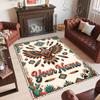 American Patriotic Theme Crystal Velvet Rug Personalized Custom Name Text Soft Floor Mat Home Decor