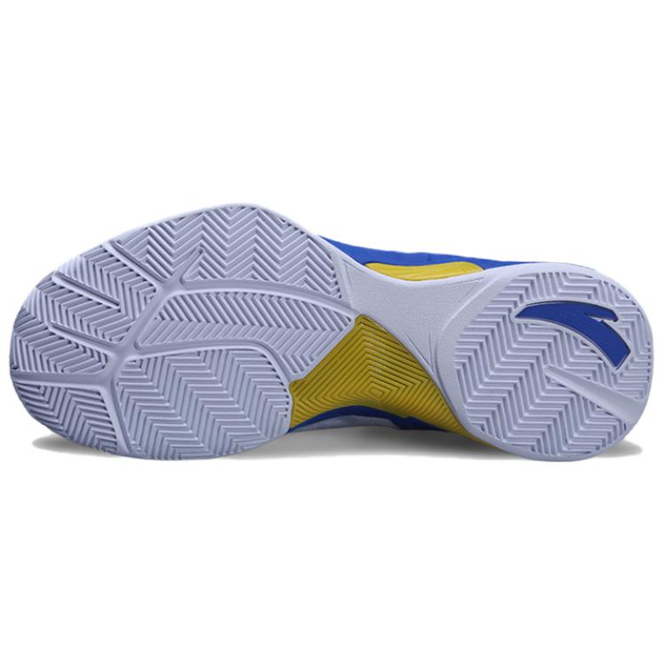 Anta Thompson KT Basketball Slip Resistant Abrasion Resistant High top Basketball Shoes Men's White Blue Yellow 11611109-1