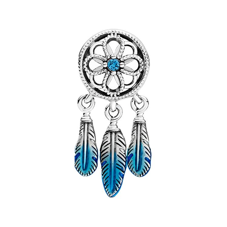 Pandora United Nations Blue Dreamcatcher Charm Unisex Charm 799341C01 Blue