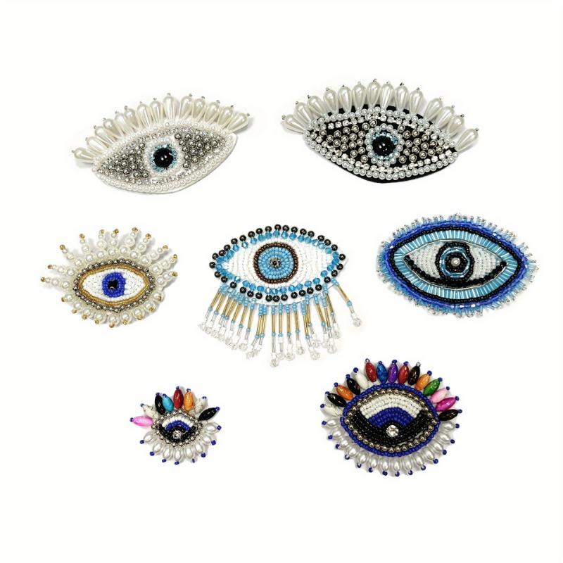 1PC Handmade Beaded Eye Cloth-Devil's Eye Leather Shoes Pin Decorative Accessories,Shoes and Accessories Clothing Accessories