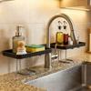 Large Capacity Bathroom Storage Rack No-Drill Faucet Drain Organizer Cosmetics Stand  Washstand