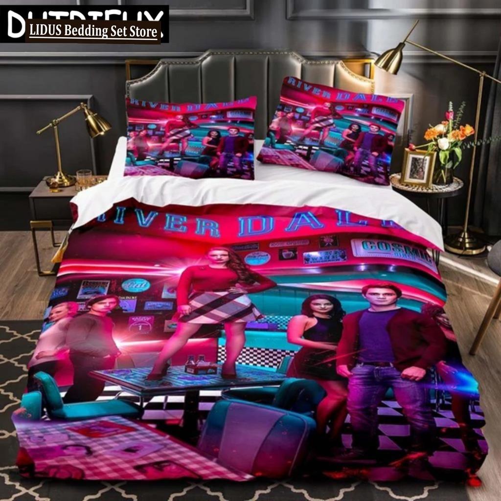 

Movie Riverdale Bedding Set Teens Boys Duvet Cover Set With Pillow Cover Comforter Set Single Queen King Full Size Duvet Cover 70x133cm 2pcs