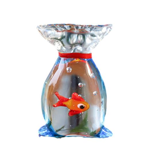 Yousheng Desktop Ornament Ocean Themed Whale Shape High Borosilicate Glass Decorative Figurine Home Office Decoration