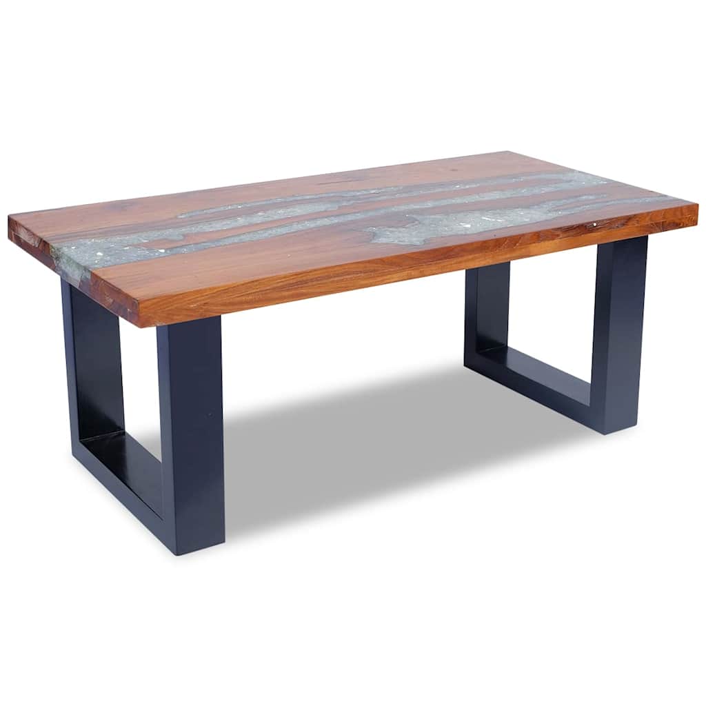 Teak Resin Coffee Table 100x50 cm