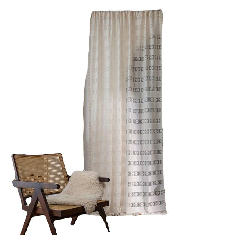 America Beige Cotton Hollow Lattice Window Curtain Valance The Luxury Living Room Easy Drape Curtains Bedroom Balcony Art Drapes