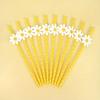 20Pcs Degradable Heart Paper Straws Pink/yellow Disposable Drinking Straw  Chinese Valentine's Day