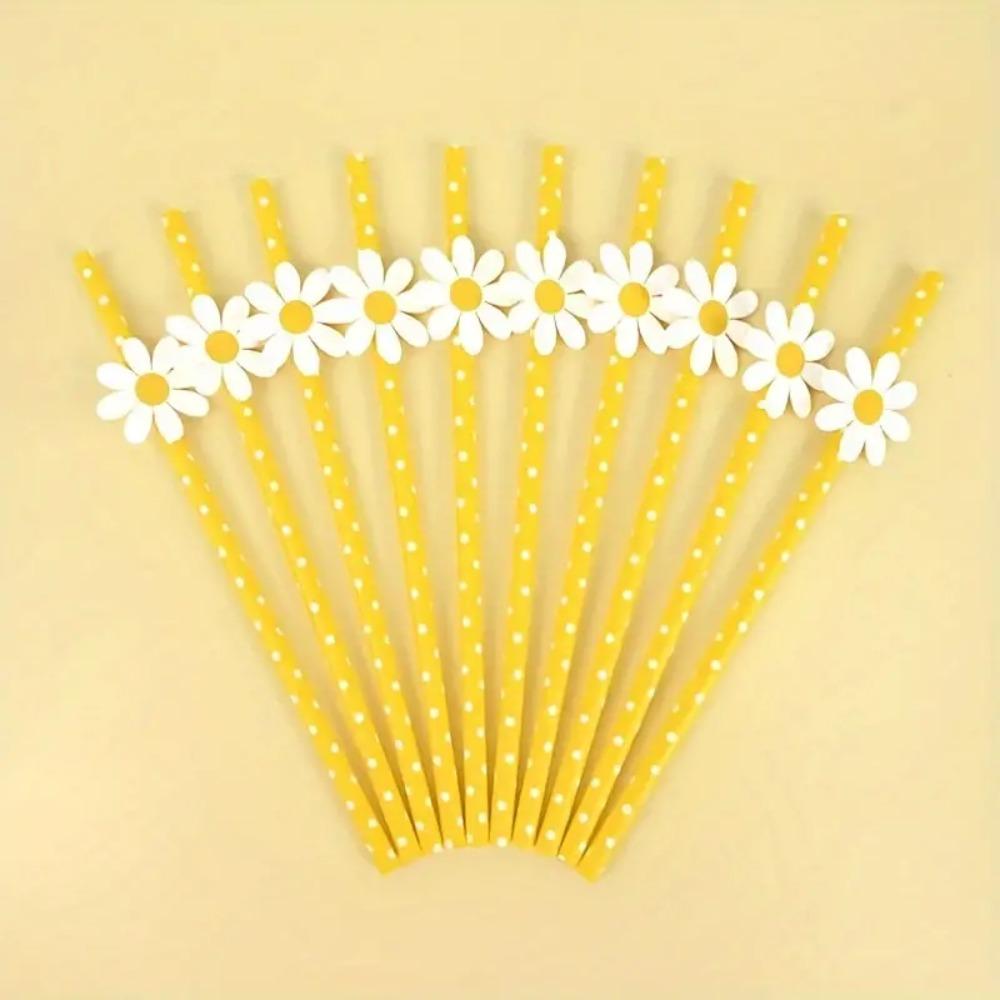 

20Pcs Eco-friendly Heart Paper Straws Pink/yellow Disposable Drinking Straw Drink heart
