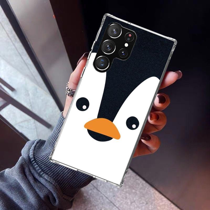 Cartoon P-Pingu Penguin Phone Case For Samsung Galaxy S23 S24 S25 Edge S26 Ultra S22 + S21 Plus S20 FE Cover Silicone Print Shel