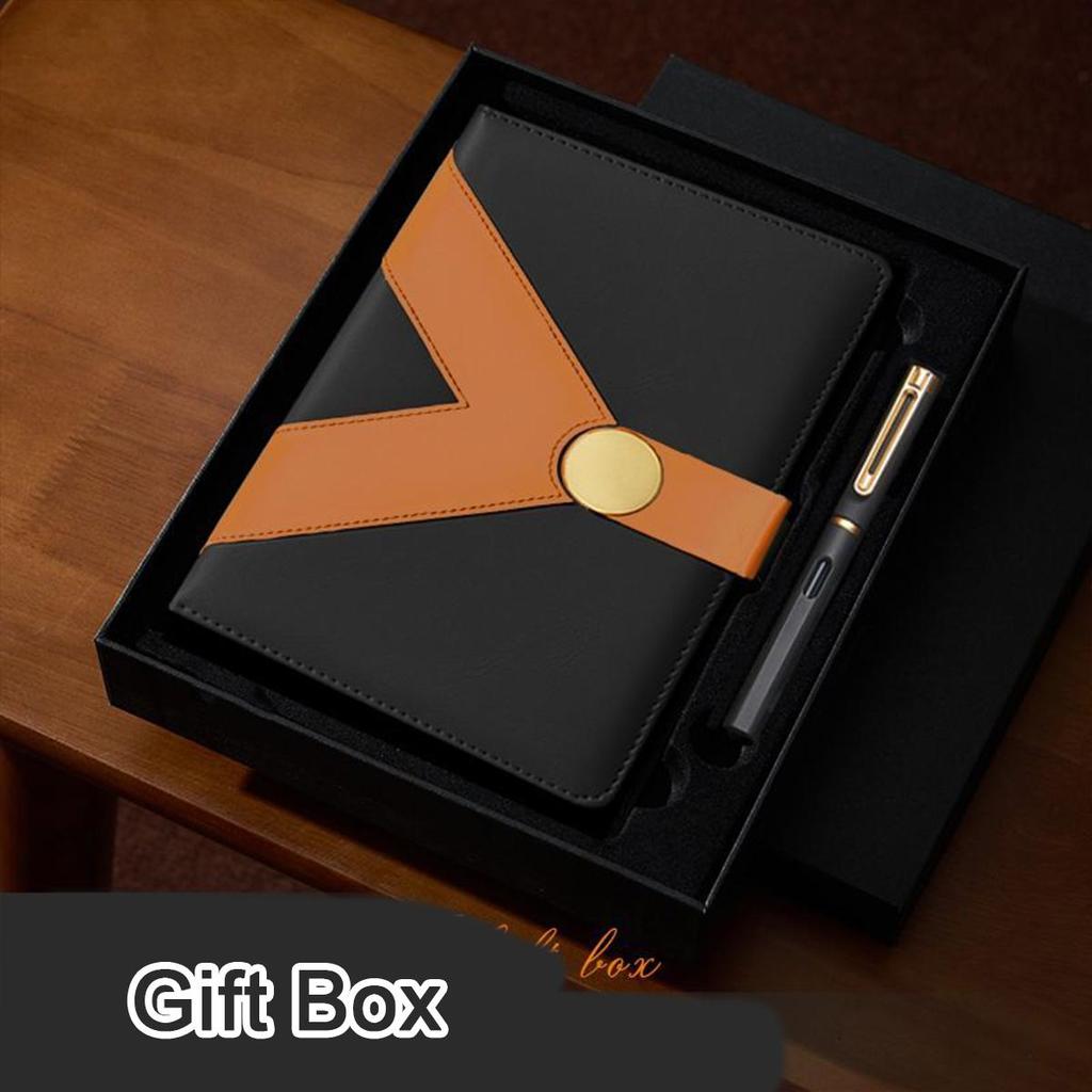 A5 verdicktes Business-Leder-Notizbuch, Studenten-Studienheft, Arbeitsbesprechungsprotokollbuch, Tagebuch mit Schnalle, 100 Blatt 200 Seiten