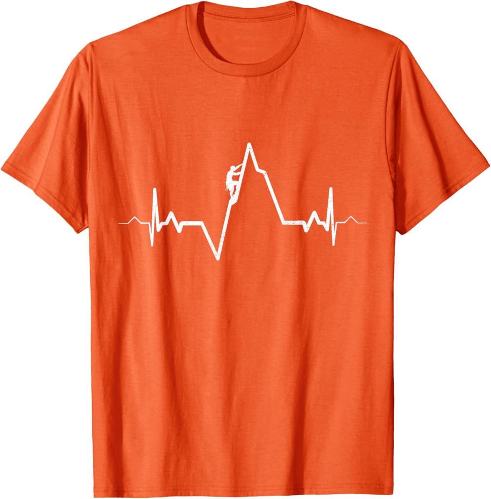 Climbing T-Shirt Heartbeat Rock Mountain Bouldering Gift T-Shirt