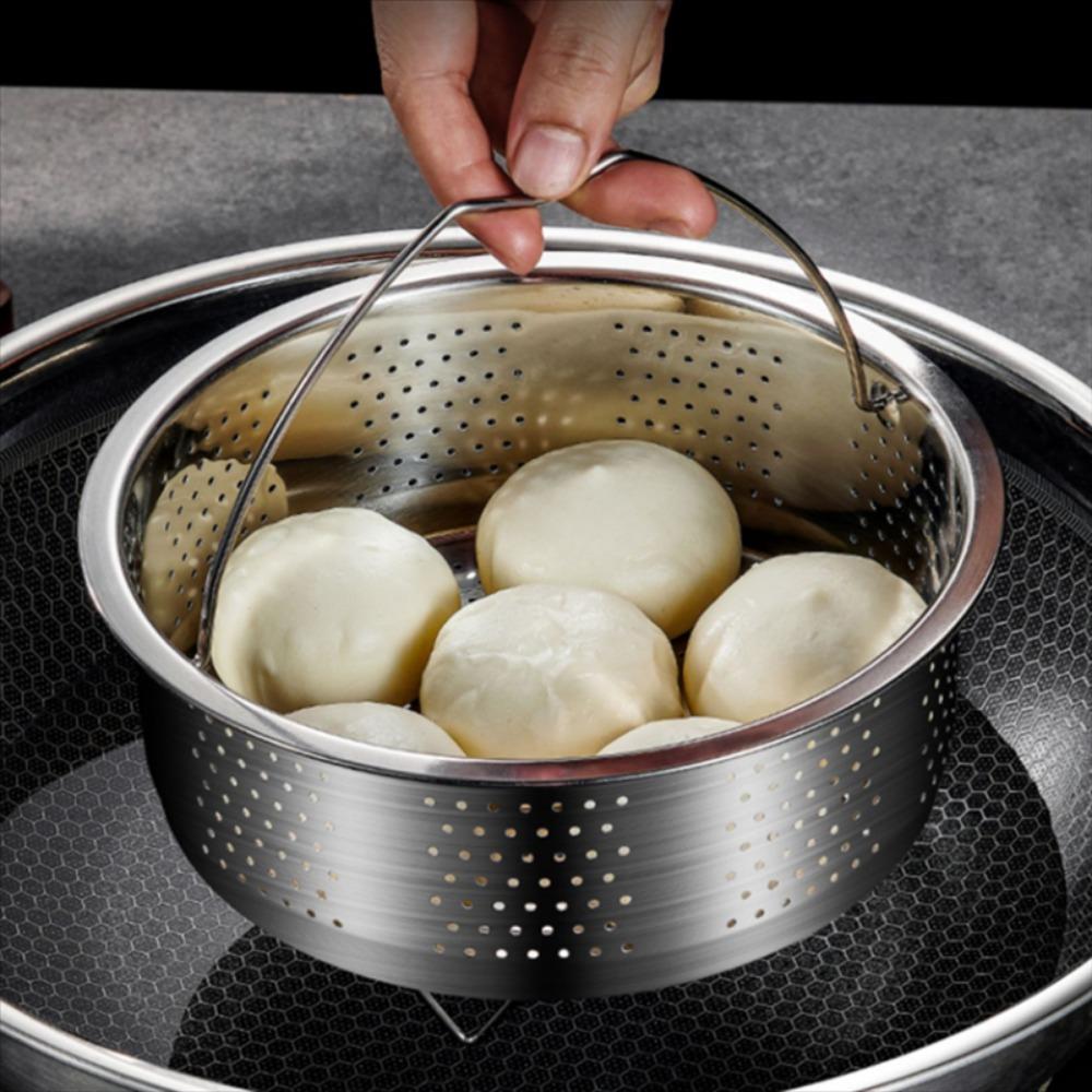 Handle Pot Accessories Steamer Basket Fruit Cleaning Basket Rice Cooker Steamer Food Steamer