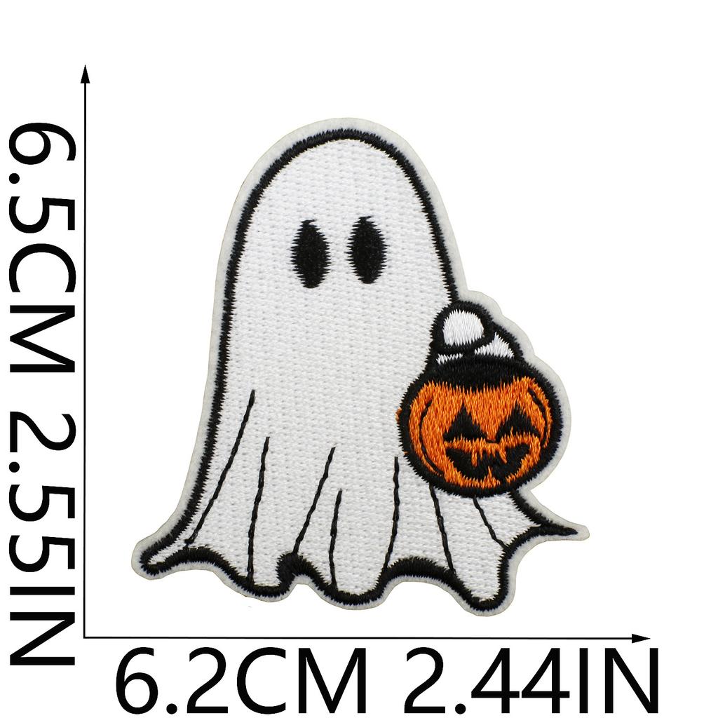 Halloween Cat Ghost Embroidery Cloth Sticker Holiday Decoration Flowers Witch Embroidery Chapter A Piao Bicycle Patch Sticker