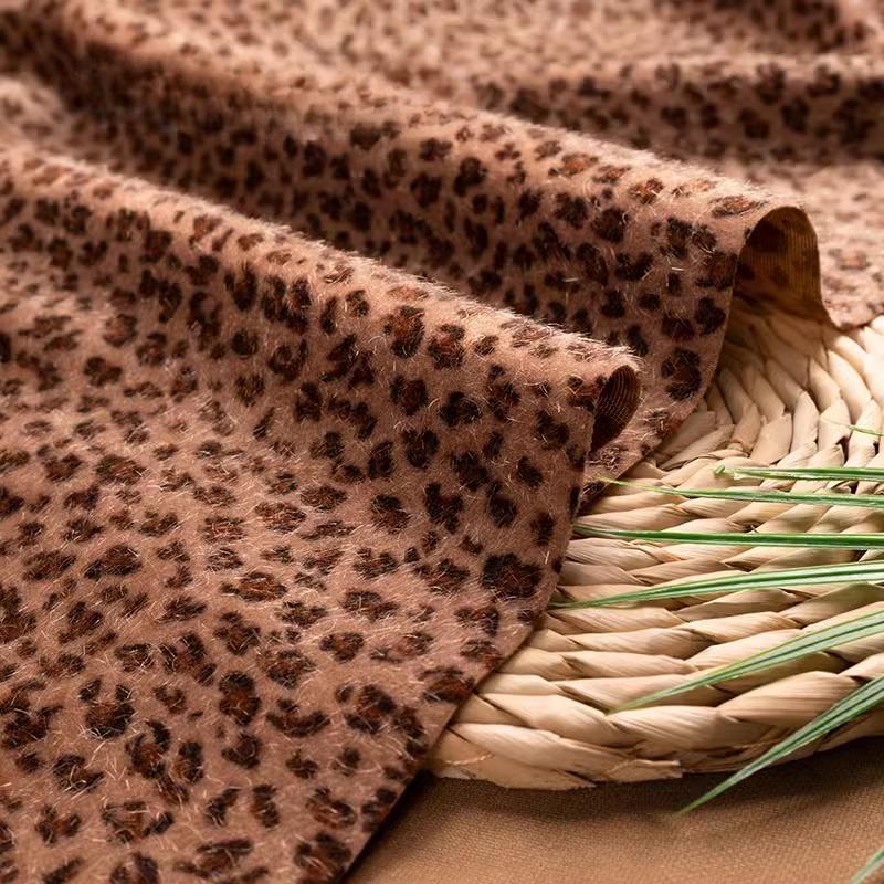 50x160cm Plüschstoff mit Leopardenmuster, Imitation von Nerzfell, für DIY-Nähen, Schuhe, Mützen, Schals, Bänder, Futterstoffe, Kleider