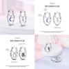 925 Silver Original Versatile Eardrop Earring Star Moon Clover Hoop Earrings For Women Wedding Engagement Gift