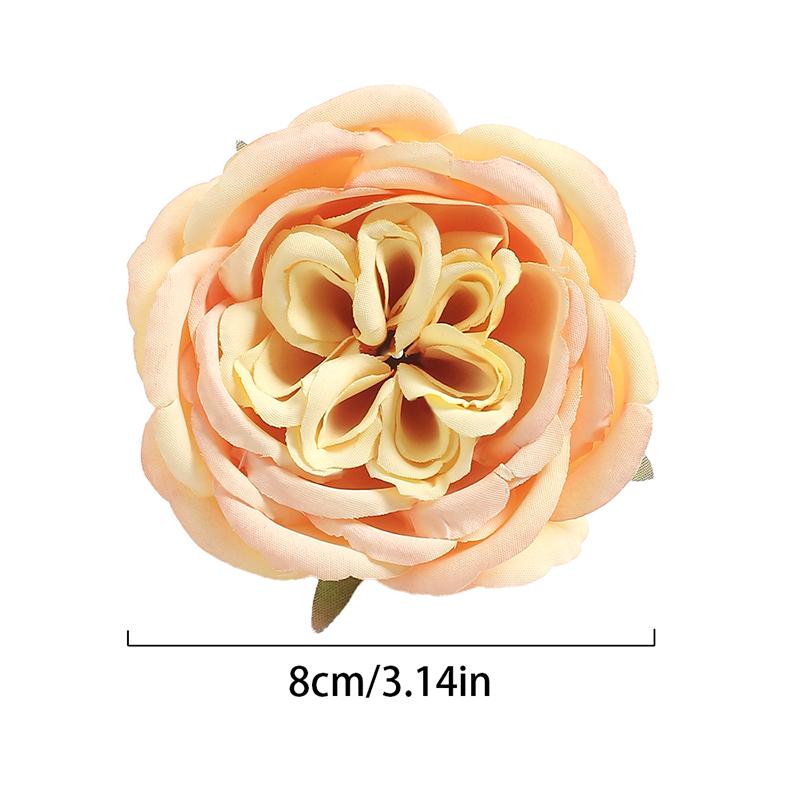 1/2/5Pcs Silk Retro Rose Heads Artificial Flower Decor Wedding Bridal Hairdress Home Party Decoration Fake Flower Wall Accessory