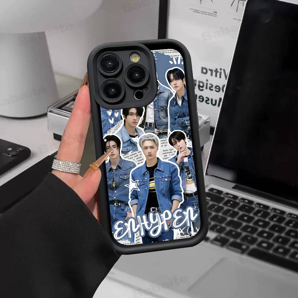 Korea E-Enhypenes Singing For IPhone 17 16 15 14 13 12 11 Pro Max Plus Phone Case Covers