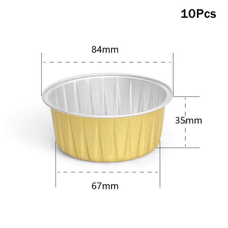 10/20/50 Pcs Round Baking Cups Tin Paper Foil Wih Lids Reusable Cupcake Cups Desserts Flans Mini Cake Pans Bread Mould Custard