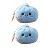 2Pcs Dumpling Keychain, Soft Plush Squeezable Dumpling Keychain, Key Holder for Handbags Purses Backpacks & Car