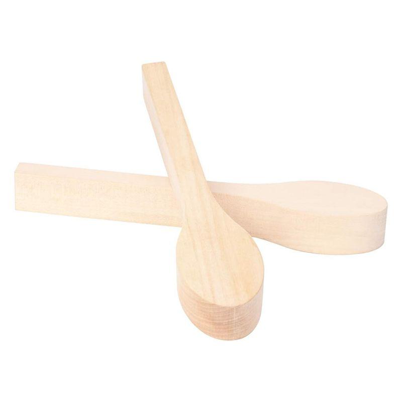 

M-Modern-2 Pack Wood Carving Spoon Blank Unfinished Wooden Craft Whittling Kit For Beginner Kids
