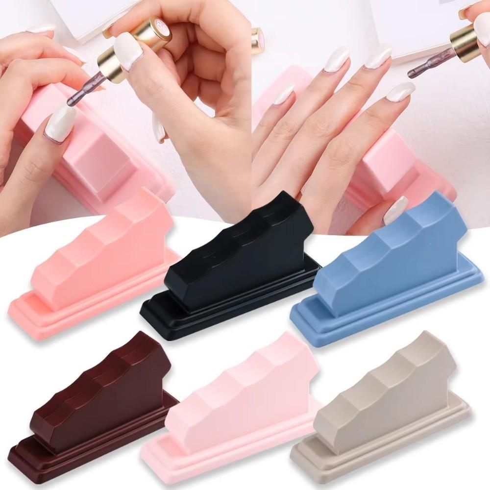 Silicone Nail Art Finger Support Sturdy Finger Stand Nail Practice Assistant Mat  For Nail Salon