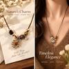 Natural Tiger's Eye Stone Tiger's Eye Pendant Necklace Sweater Chain  Birthday Anniversary Gift