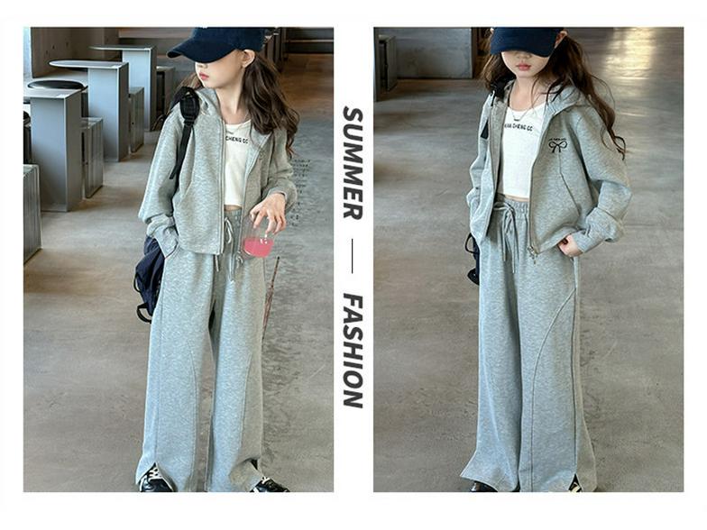 Girls' Trendy 2025 Spring & Autumn Casual Two-Piece Set: Fashionable Children's Clothing for Big Girls