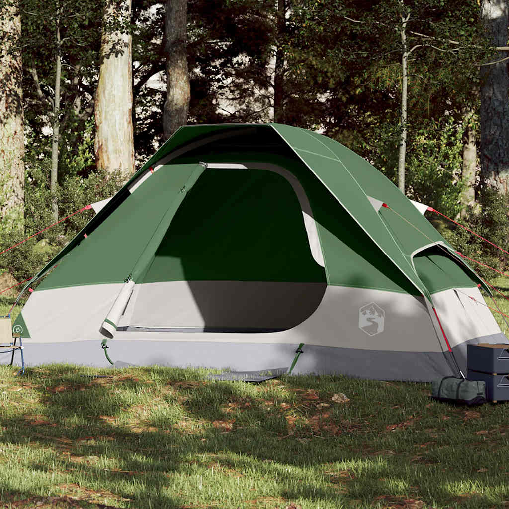 Dome Camping Tent for 2 Persons Green Waterproof