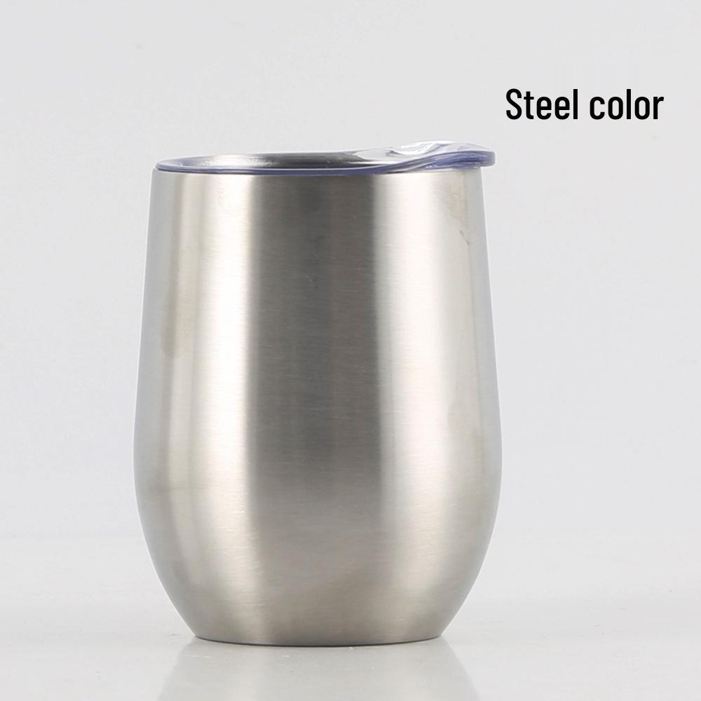 12oz U-Shaped Insulated Stainless Steel Wine Glass - Red 12oz