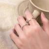Minimalist Pearl Cross Opening Ring Light Luxury Index Finger Ring 2025 Niche Design Ring Tide