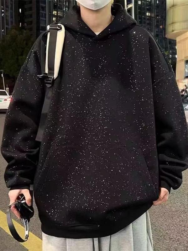 Retro Schleierkraut Kapuzenpullover für Damen & Herren - Unisex Frühling/Herbst Glänzendes Kapuzentop