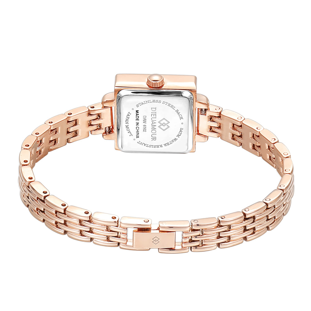 Diyuamoleu Women'S Metal Band Watch Daw6102M-Rb Diamond Watch