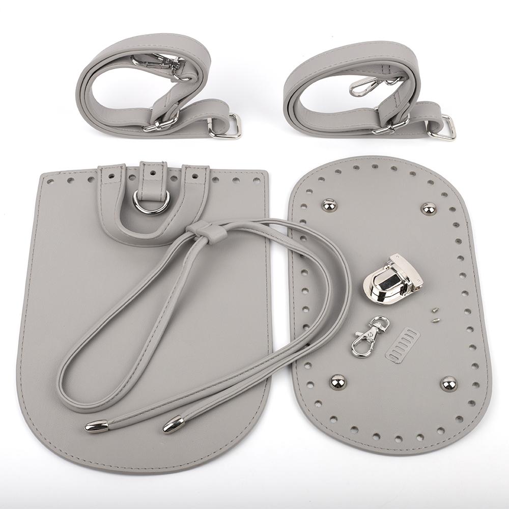 Handmade DIY Leather Bag Bottom Handbag Woven Set Shoulder Strap Crossbody Handle Crochet Bags Knitting Hardware Accessories