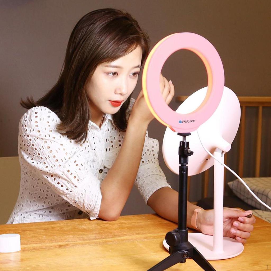 4,7 6,2 Zoll LED Selfie-Ringlicht mit Stativ für /Make-up-Video, Dimmbare Vlogging-Fotografie