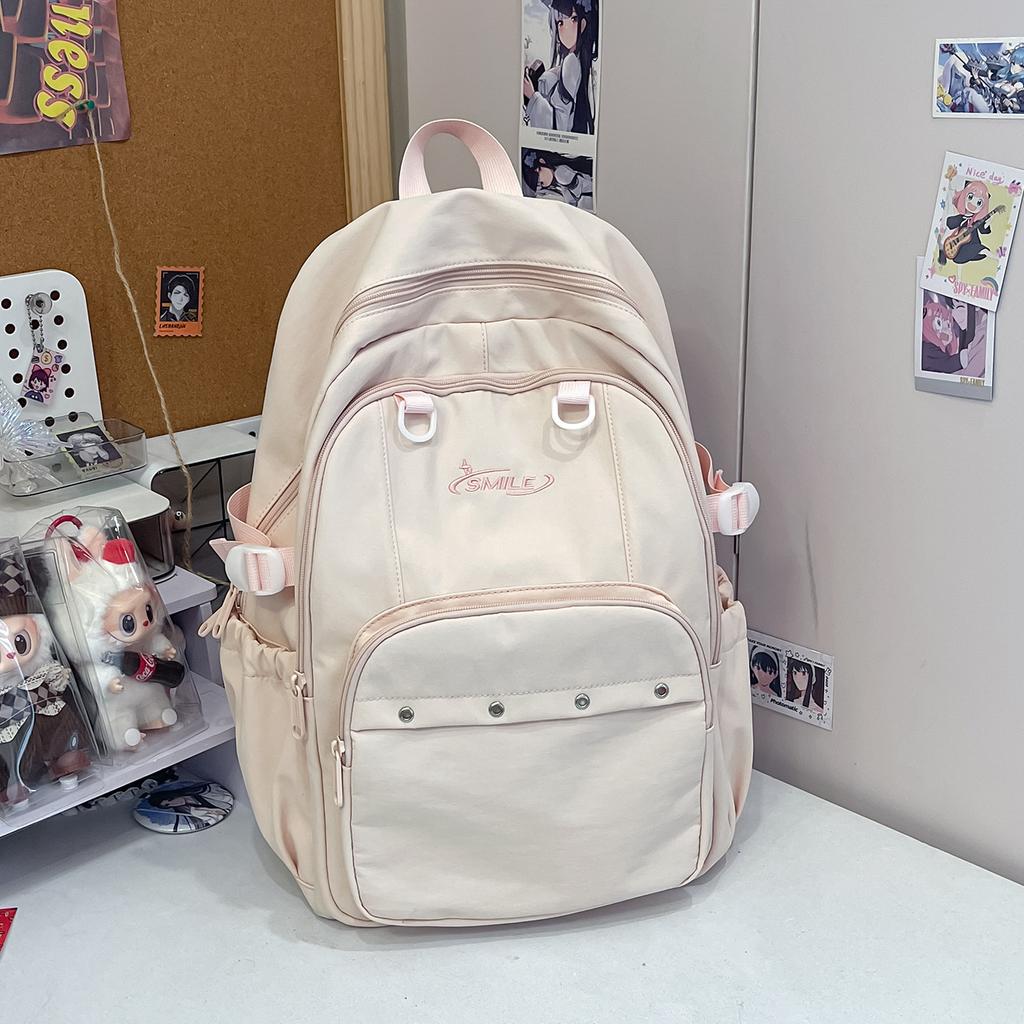 Schoolbag new simple Korean version ins backpack junior high school student schoolbag casual light leisure outdoor travel backpack