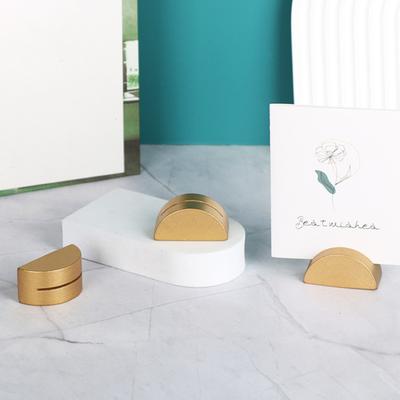 10Pcs Semicircular Wooden Business Card Holder Table Number Place Card Wedding Banquet Restaurant Holder Stand