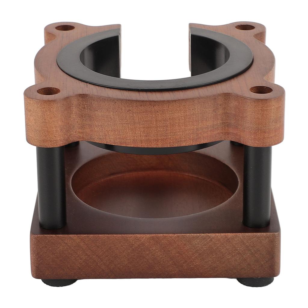Coffee Portafilter Holder Universal Prevent Slip Bear Shaped Wooden Coffee Tamper Stand for 51mm 53mm 58mm Portafilter
