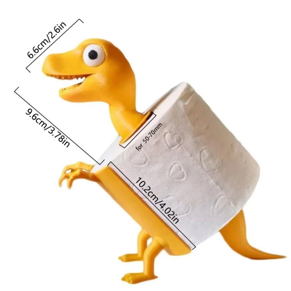 Cartoon Dinosaur Shape Toilet Paper Holder Free Standing Roll Paper Organizers  Countertop