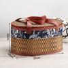 New bamboo basket gift box Dragon Boat Festival rice dumpling packaging box crab gift box egg souvenir silk flower