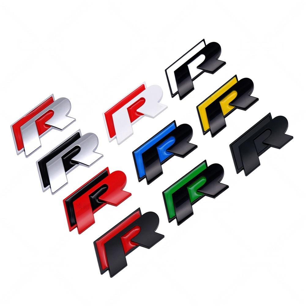 NEW For VWR Logo Metal Car Grille Emblem Rear Trunk Badge Stickers Polo Golf Jetta Beetle CC Tiguan Touran Passa Zd9