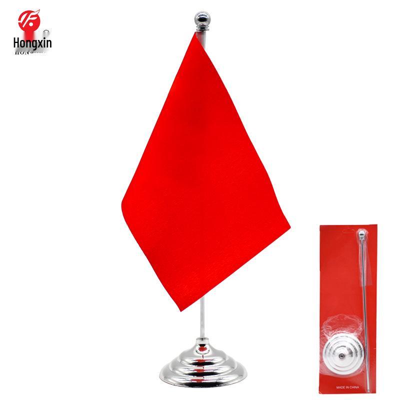 

Настольный флагшток для деловых встреч - Металлическая настольная подставка для флага для конференц-зала Round White Single Rod with Card Holder