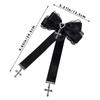 Gothic Lolita Style Hair Clip Black Ribbon Bow Fashionable Hair Clips