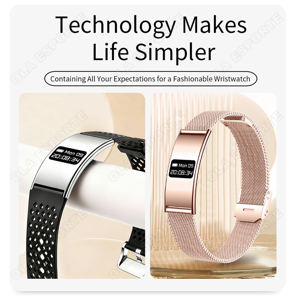 New Fashion Ultra-Thin Smart Bracelet Health Monitor Heart rate Blood Oxygen Sleep Monitoring Multi-Sport Modes Smart Watch