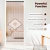 Bohemian Wood Bead Door Curtain Natural Wood Cotton Room Divider Window Wall Decor for Ethnic Vintage Tibetan Home Style