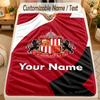 Flannel BlanketSunderland FC Custom Name Text Personalized Soft Warm Throw Blanket Home Decor Gift