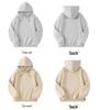 Hua Cotton Drop Shoulder Double Hood Sweatshirt - 300g Casual Solid Color Loose Fit (681)