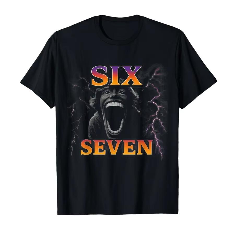 

67 Six Seven Bootleg 6 7 Meme Design Funny 6 7 T-shirt For Men Women Cotton T Shirts Short Sleeve Tops 0906-1 4XL